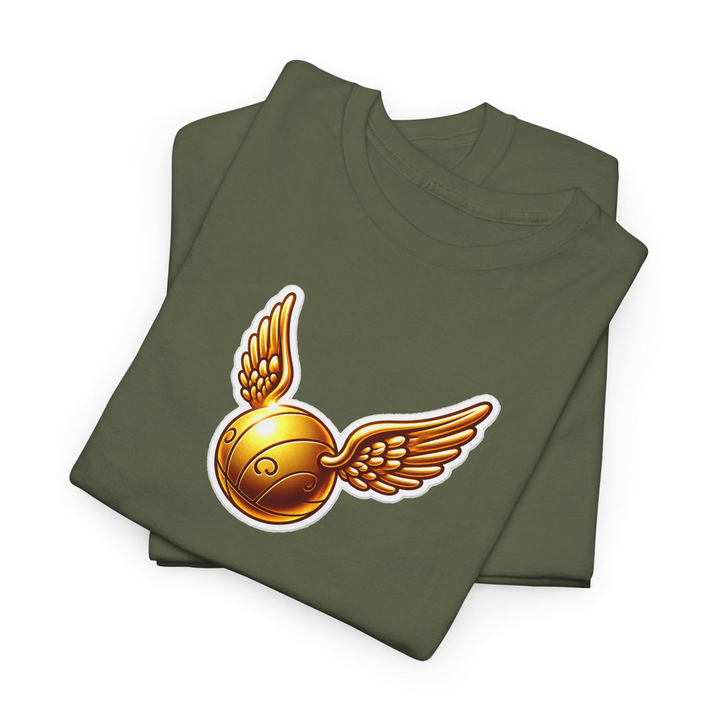 Golden Snitch Cotton T‑Shirt — Quidditch Wizarding Fan Tee