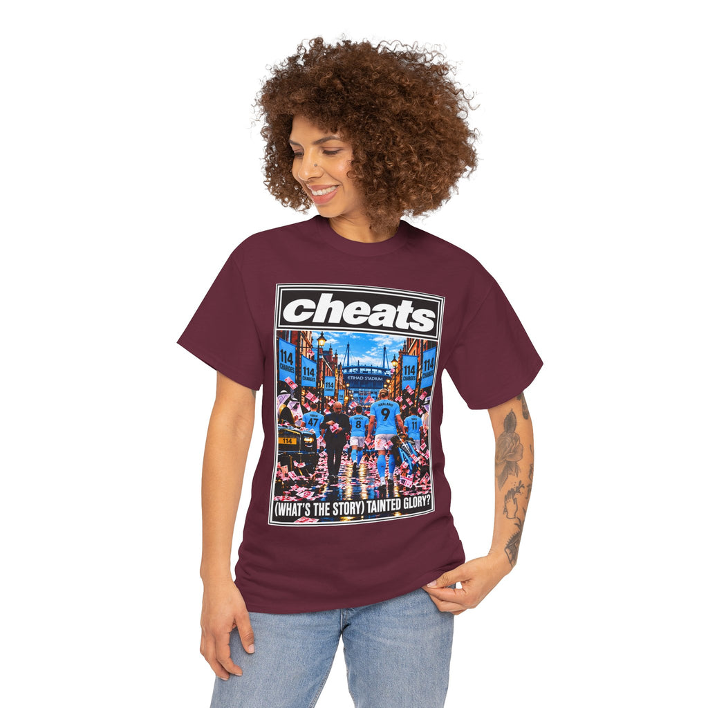 Cheats “What’s the Story? Tainted Glory?” Sports Graphic Cotton T-Shirt