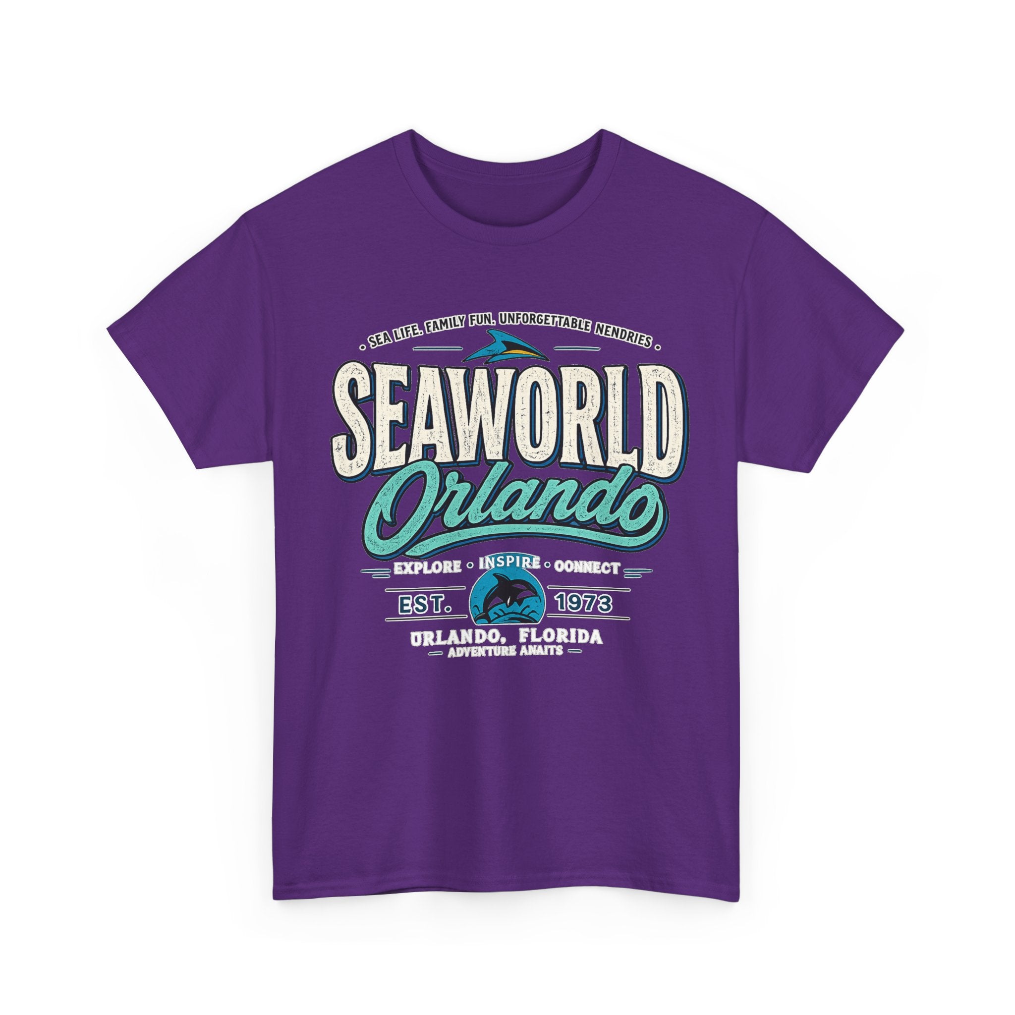 SeaWorld Orlando Graphic Tee — Retro Explore Inspire Connect Vacation Shirt