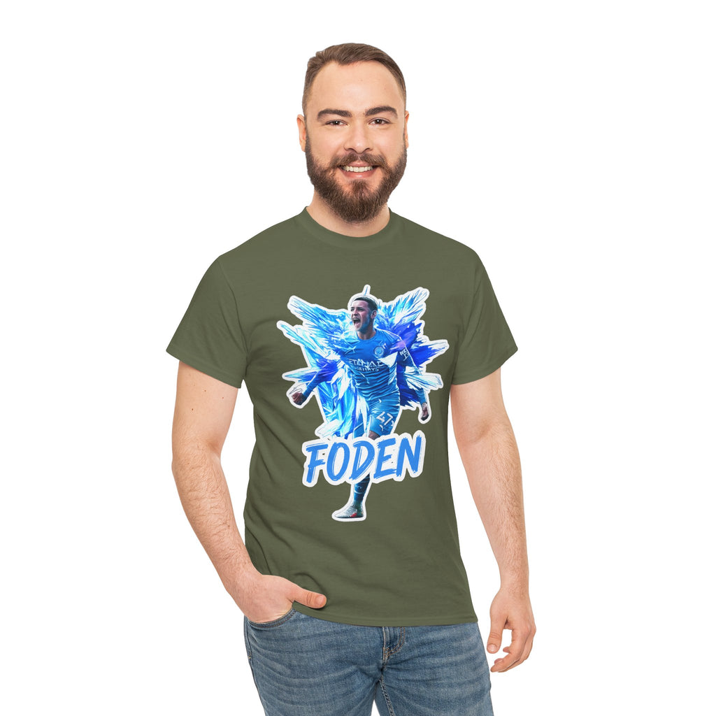 Phil Foden Manchester City Soccer T‑Shirt — Blue Graphic Football Fan Tee