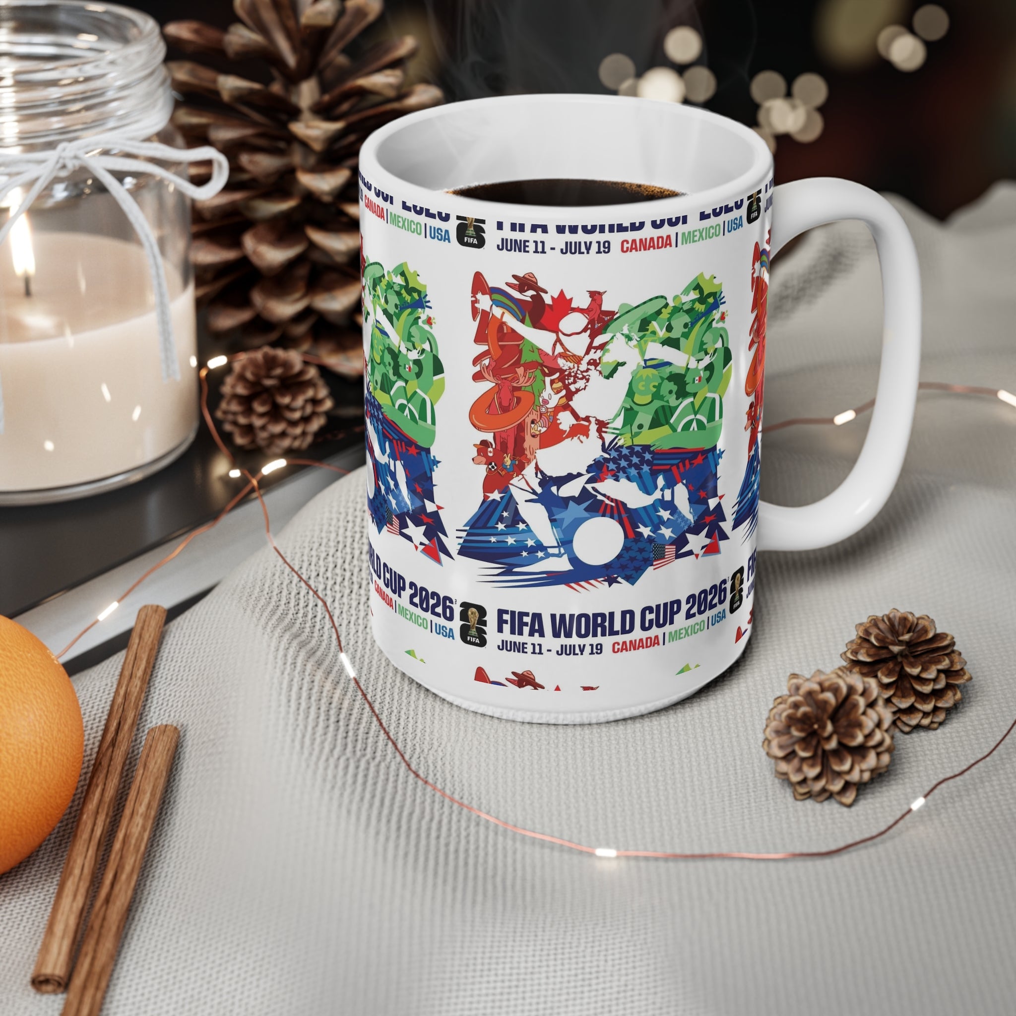 FIFA World Cup 2026 Poster Ceramic Coffee Mug — 11oz/15oz