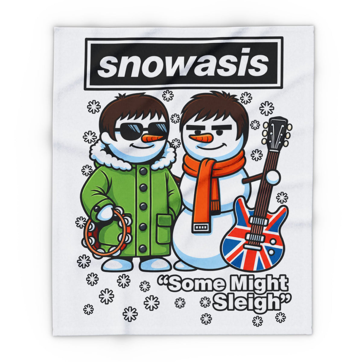 Snowasis 'Some Might Sleigh' #Oasis Inspired Arctic Fleece Blanket