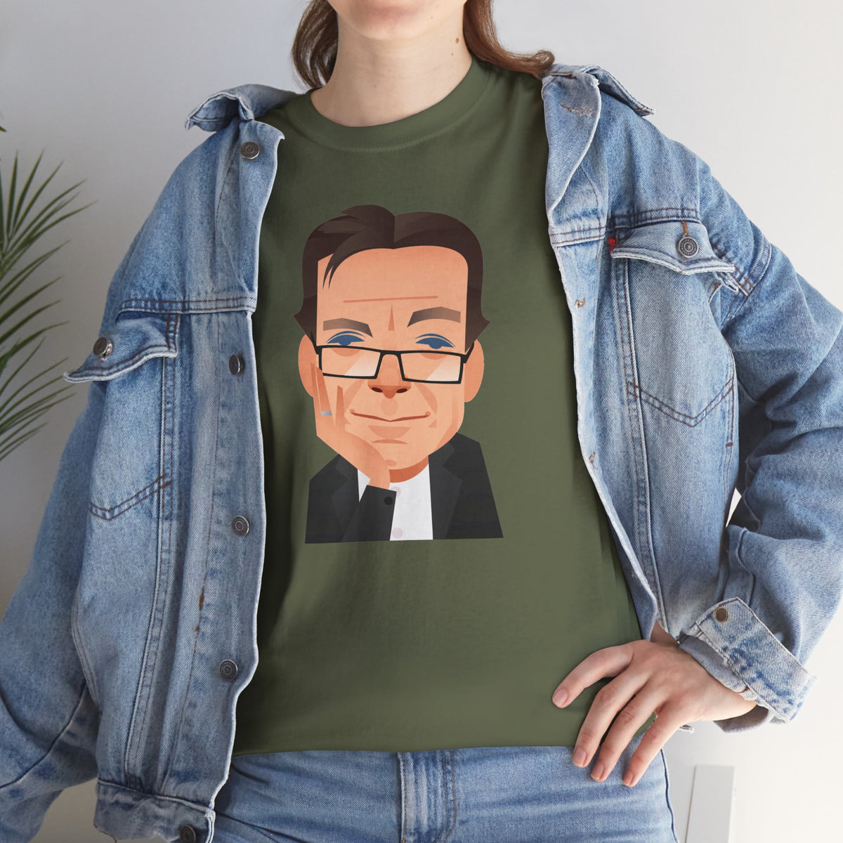 Tony Wilson Manchester Legend Caricature Gentleman Face Cotton T-Shirt