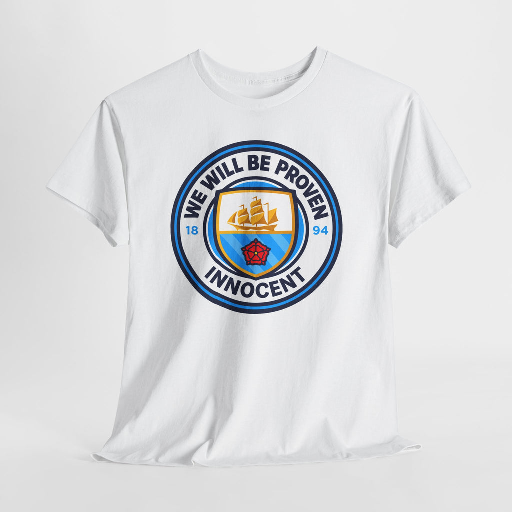 “We Will Be Proven Innocent” Justice Manchester City Cotton T-Shirt
