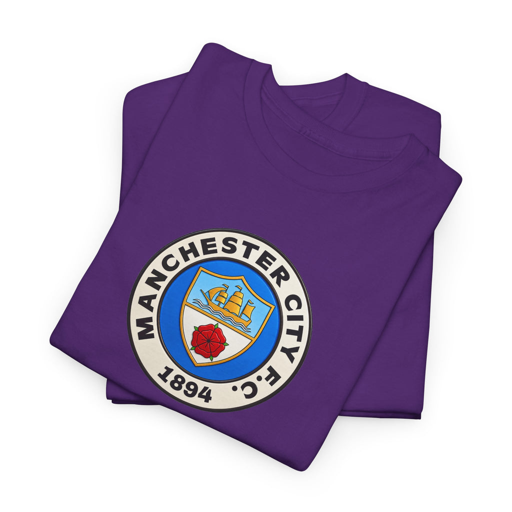 Manchester City retro inspired Unisex Heavy Cotton Tee