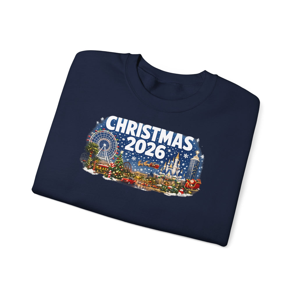 Christmas 2026 Holiday Sweatshirt – Festive Winter Cityscape Crewneck