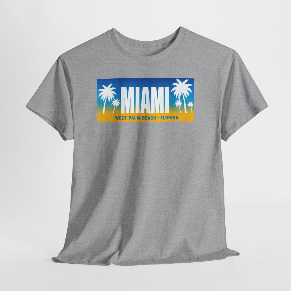 Miami West Palm Beach Vintage Tee — "MIAMI" Beach Palm Trees T‑Shirt