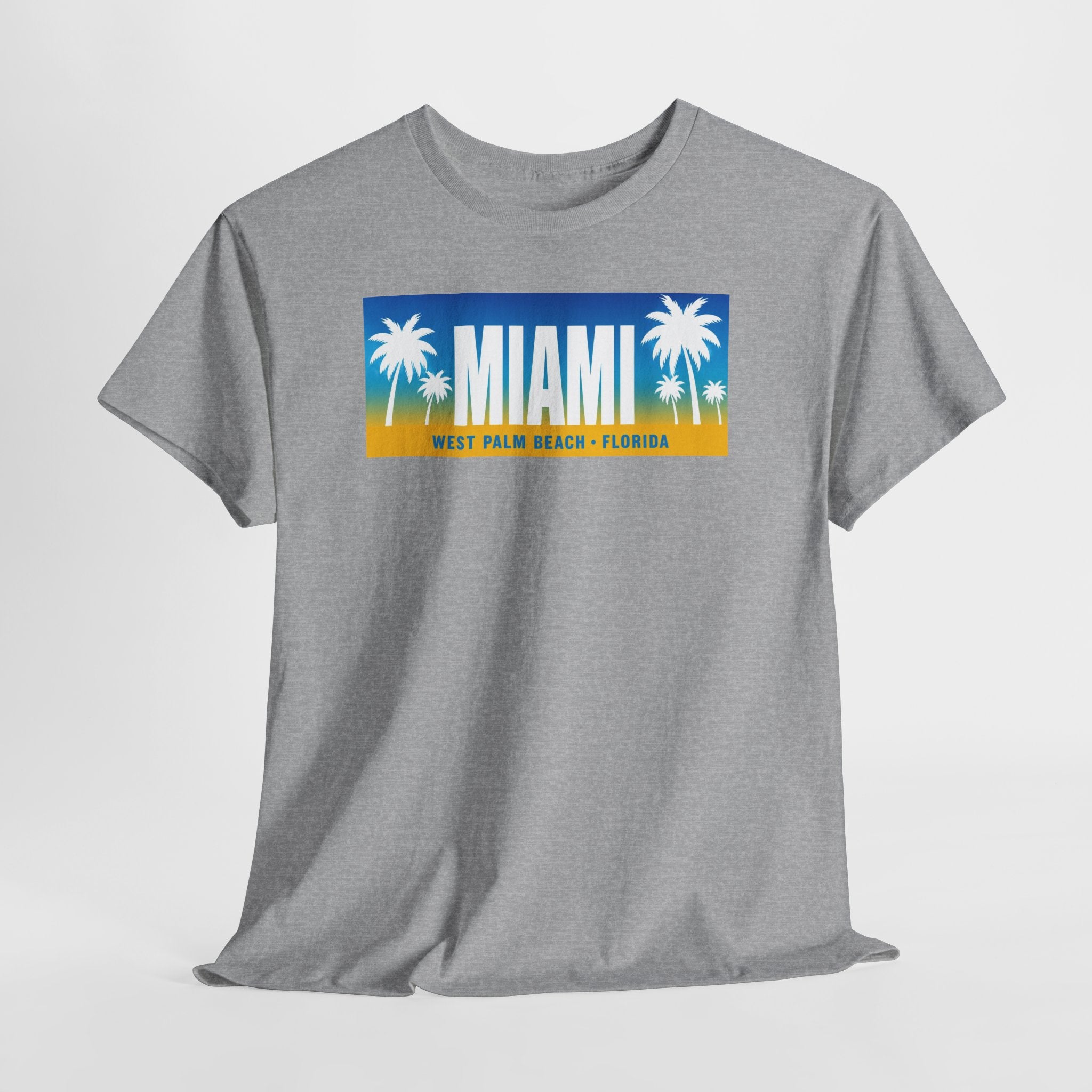 Miami West Palm Beach Vintage Tee — "MIAMI" Beach Palm Trees T‑Shirt
