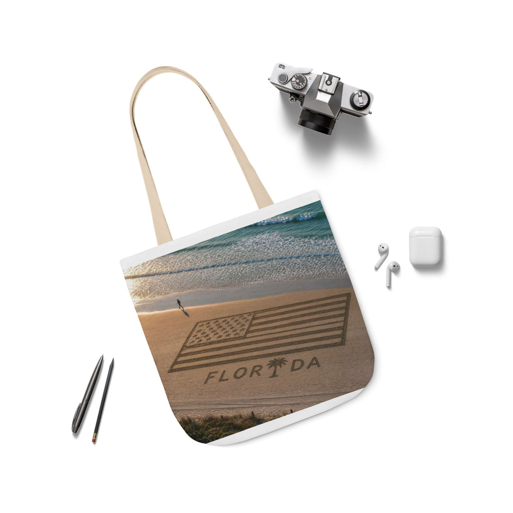 Florida Canvas Tote Bag, 5-Color Straps