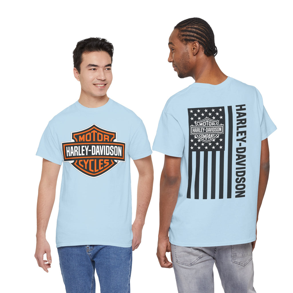 Harley-Davidson American Flag Tee — Vintage Motor Company Back Print