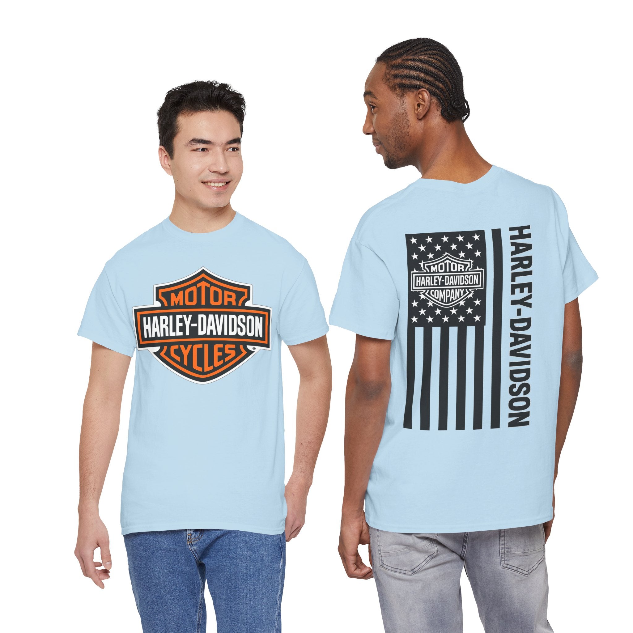 Harley-Davidson American Flag Tee — Vintage Motor Company Back Print