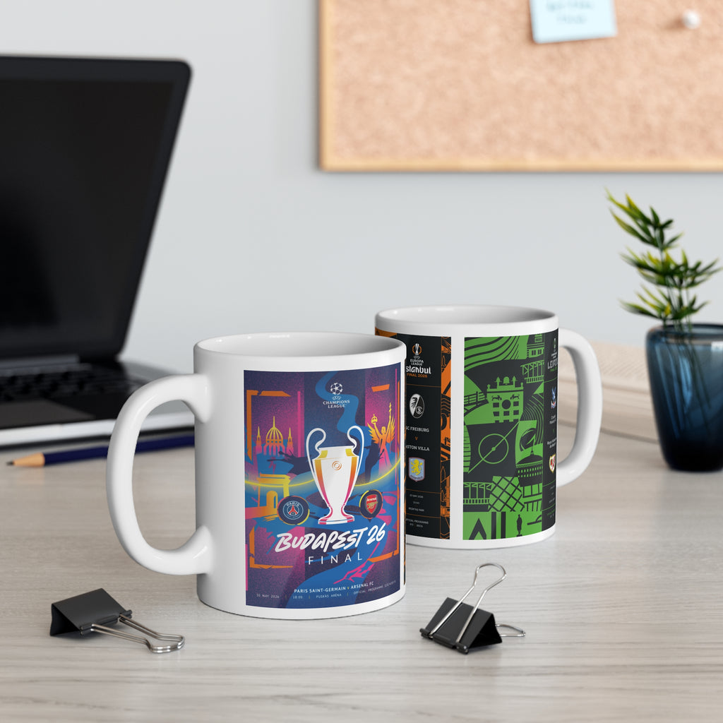 2026 UEFA Finals Programme Covers Inspired Ceramic Coffee Mug (11oz & 15oz)