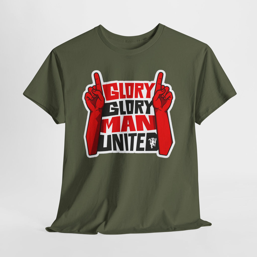 Glory Glory Man United T-Shirt — Retro Red Football Fan Tee