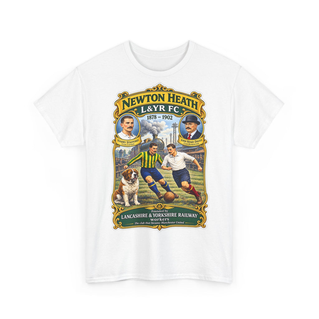 Newton Heath L&YR FC Vintage Football Tee — Lancashire & Yorkshire Railway Soccer Shirt