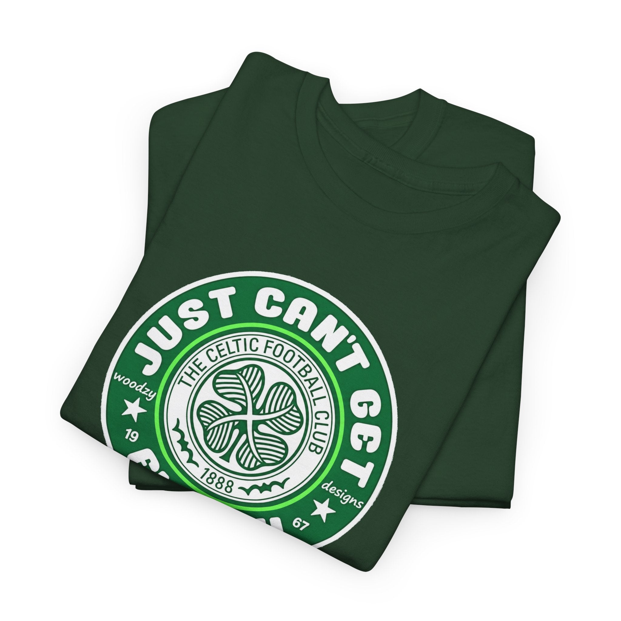 Celtic T-Shirt — "Just Can't Get Enough" Green Shamrock St. Patrick's Day Tee