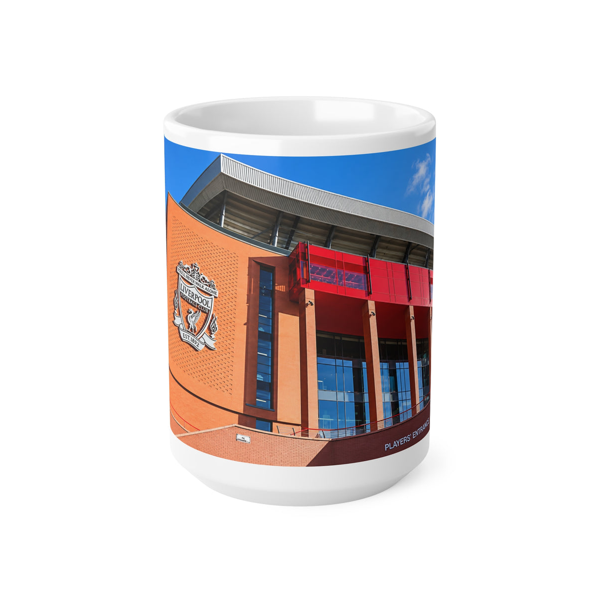 Liverpool FC Anfield Stadium Photo Mug — Ceramic Coffee Cup (11oz & 15oz)