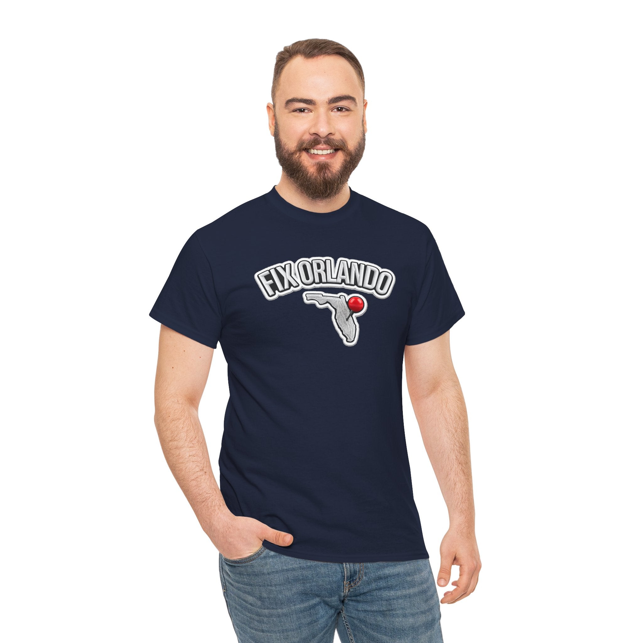 Fix Orlando T-Shirt — Florida Map with Bowling Pin Local Pride Tee
