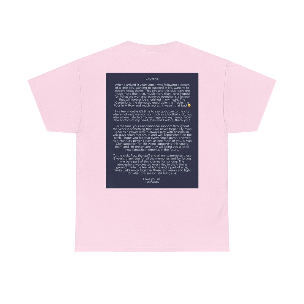 Bernardo Silva Tribute Tee – Inspirational Letter & Celebrating Goal Moment