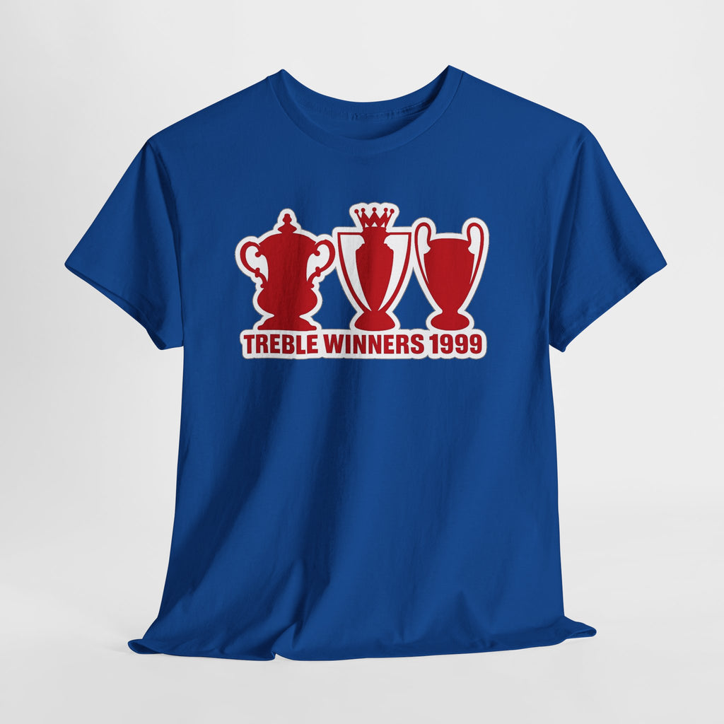 Manchester United Treble Winners 1999 Trophy Graphic Cotton T-Shirt