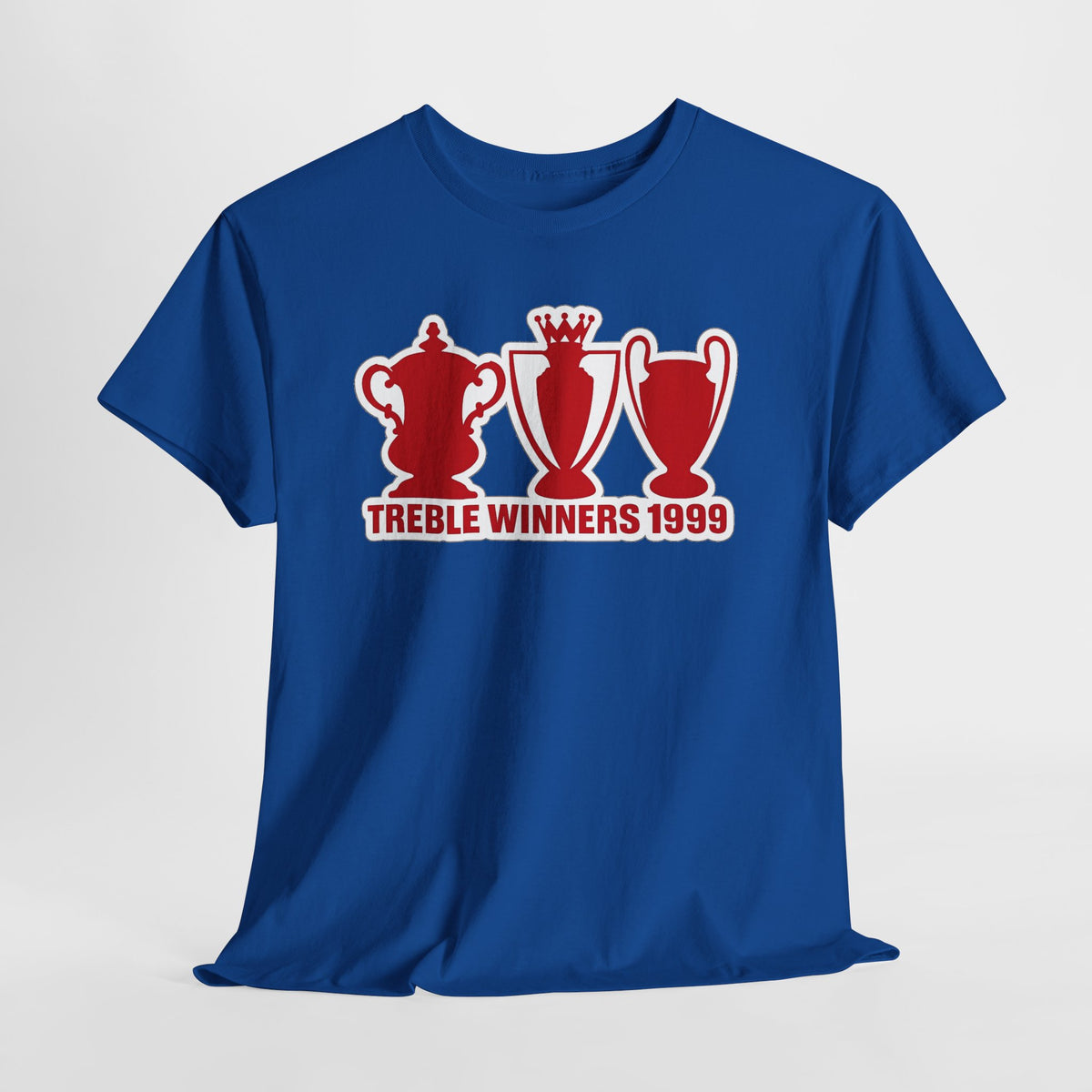 Manchester United Treble Winners 1999 Trophy Graphic Cotton T-Shirt
