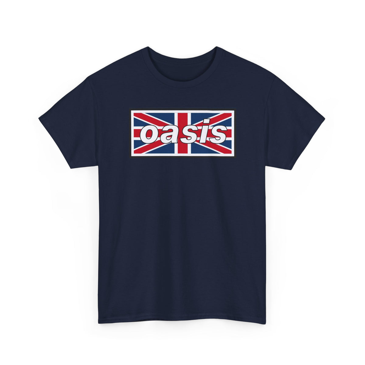 Oasis Union Jack Tee — British Rock Band Vintage-Inspired T-Shirt