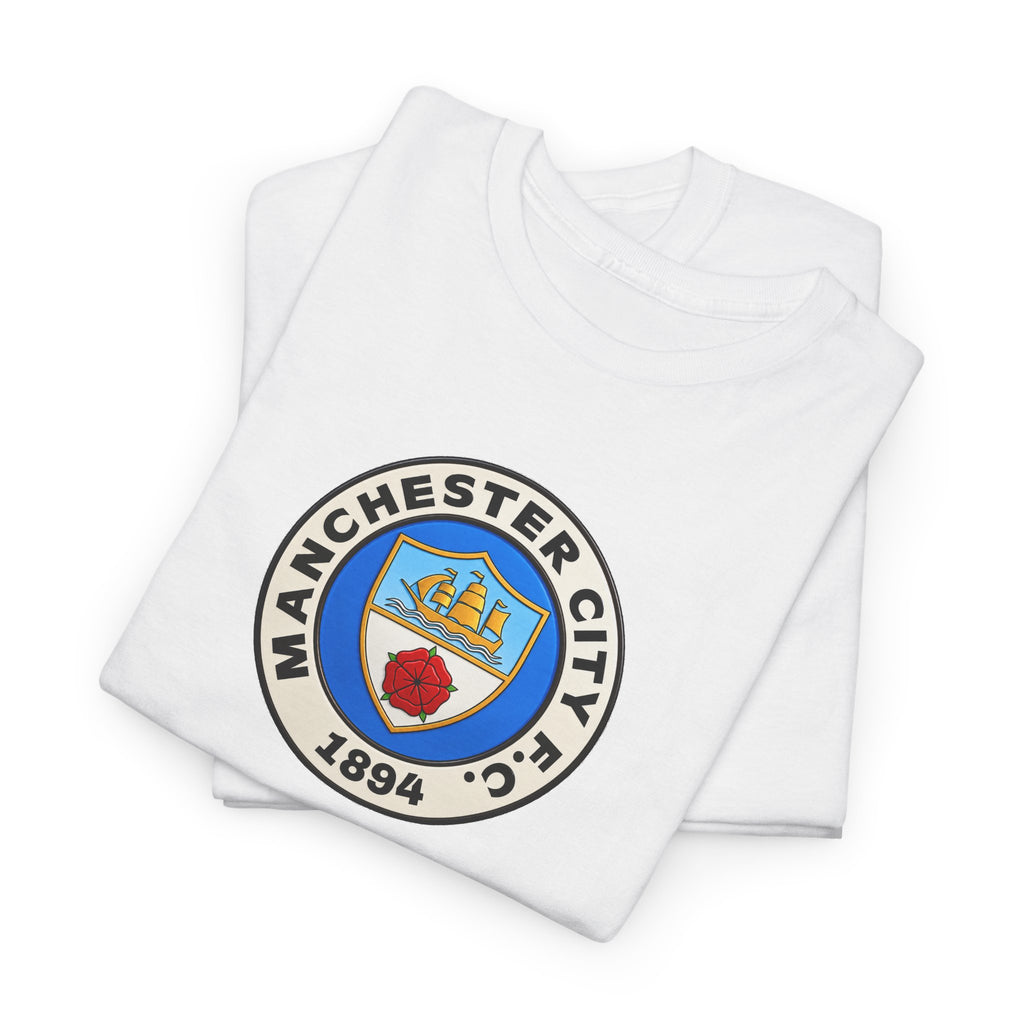 Manchester City retro inspired Unisex Heavy Cotton Tee