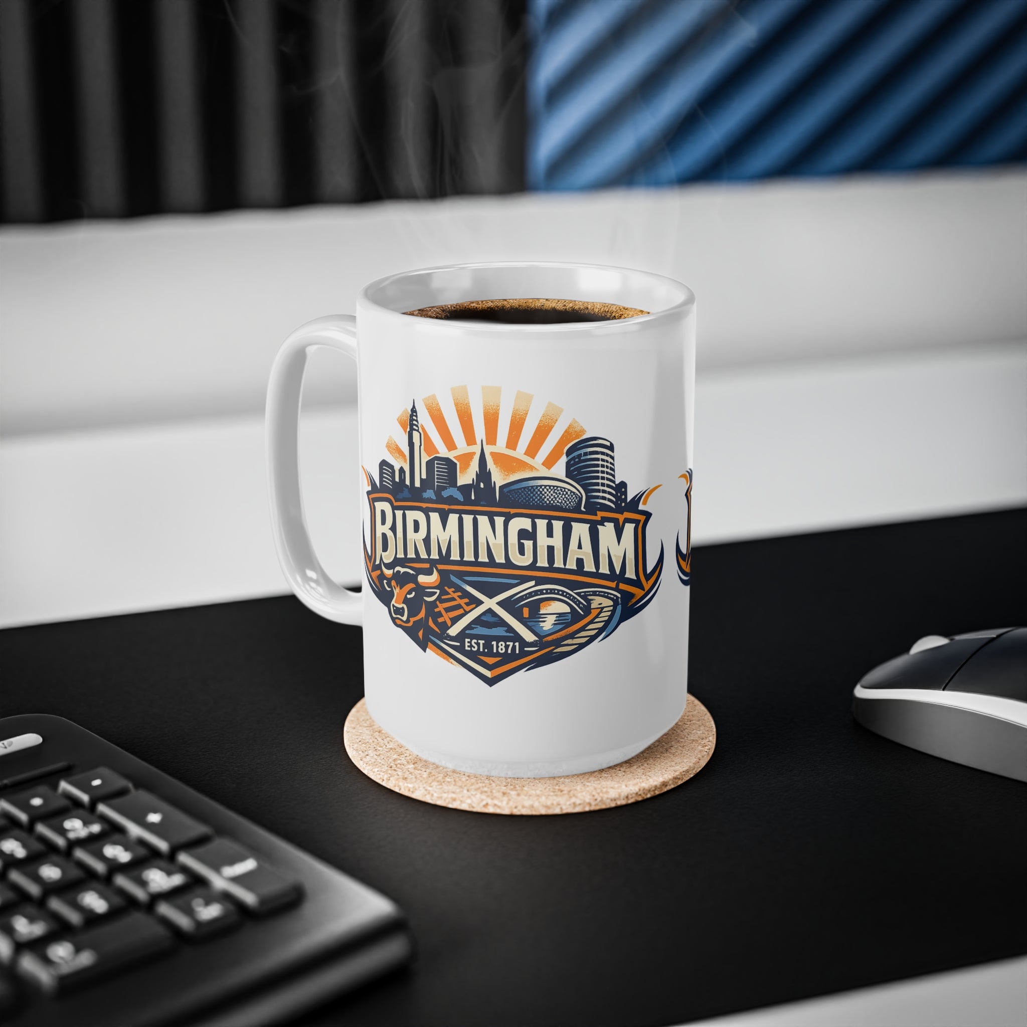 Birmingham Skyline Coffee Mug – City Crest Ceramic Mug (11oz & 15oz)