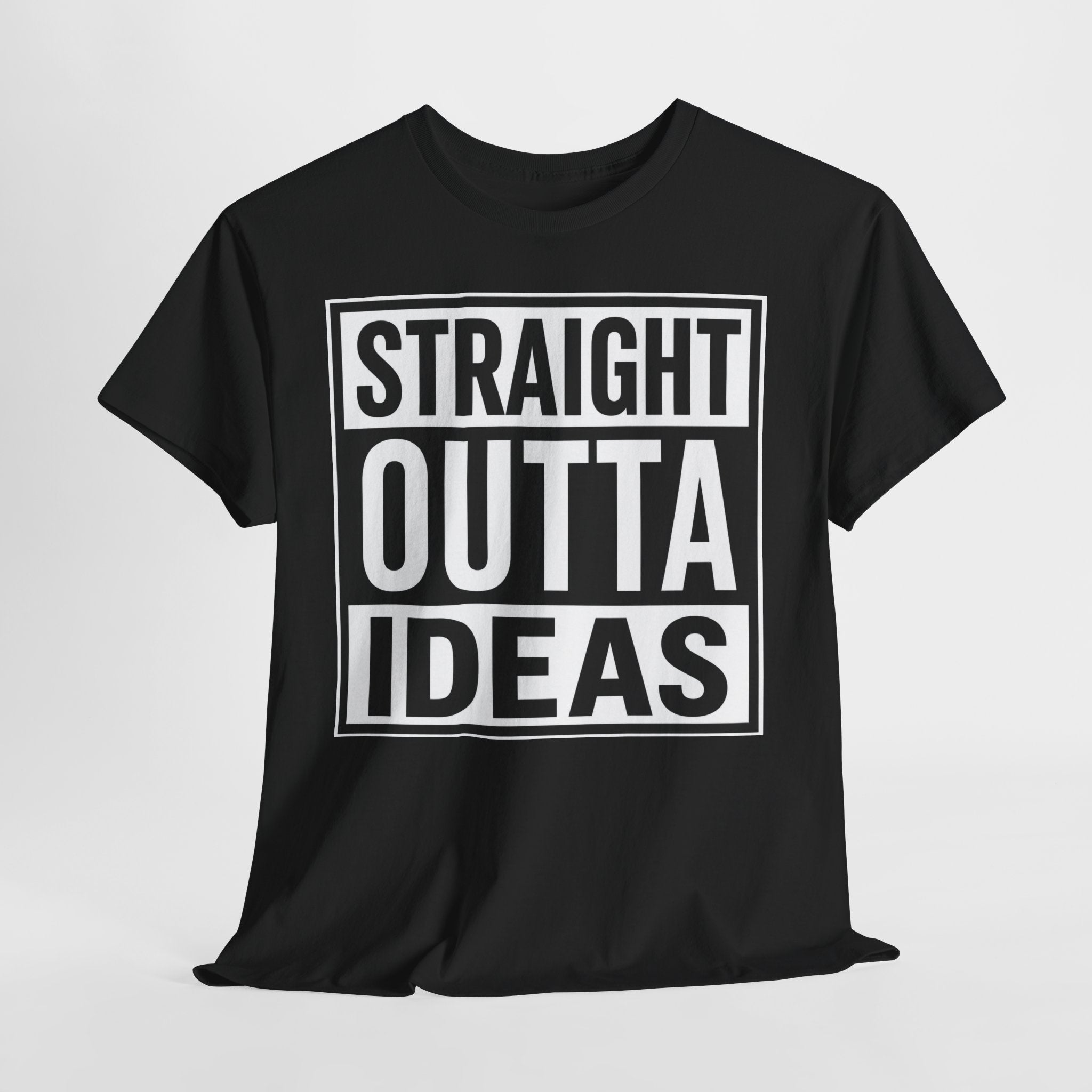 Straight Outta Ideas T‑Shirt — Funny Graphic Tee for Writers, Creatives & Gift Giving