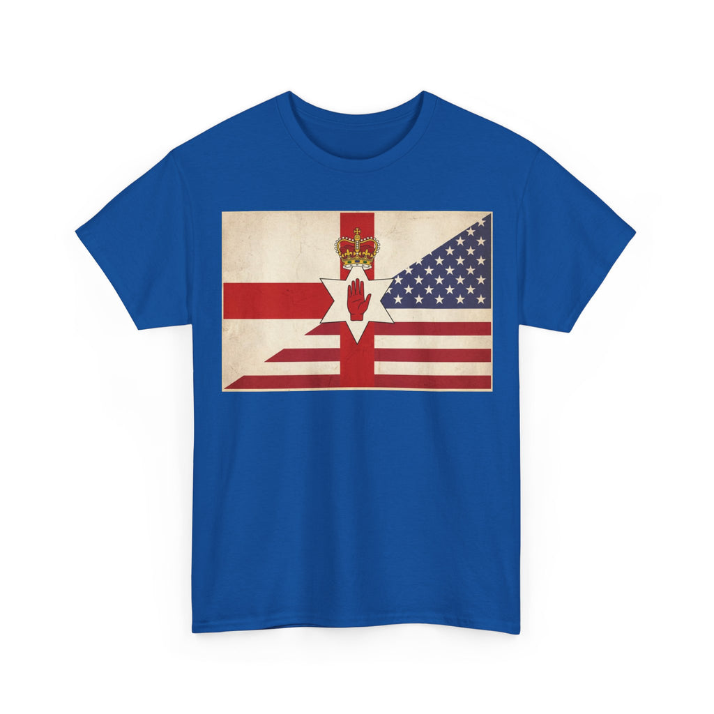 Northern Ireland + American Flag Tee — Vintage Graphic Shirt