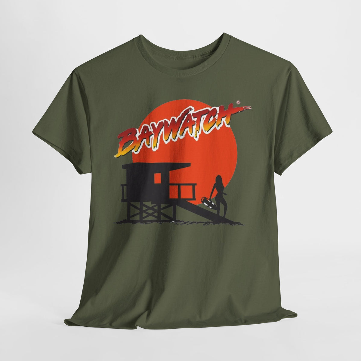 Baywatch Lifeguard Sunset Cotton T-Shirt