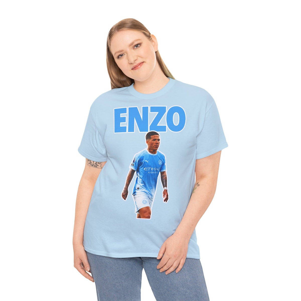 Enzo Fernandez Manchester City Inspired Cotton T-Shirt