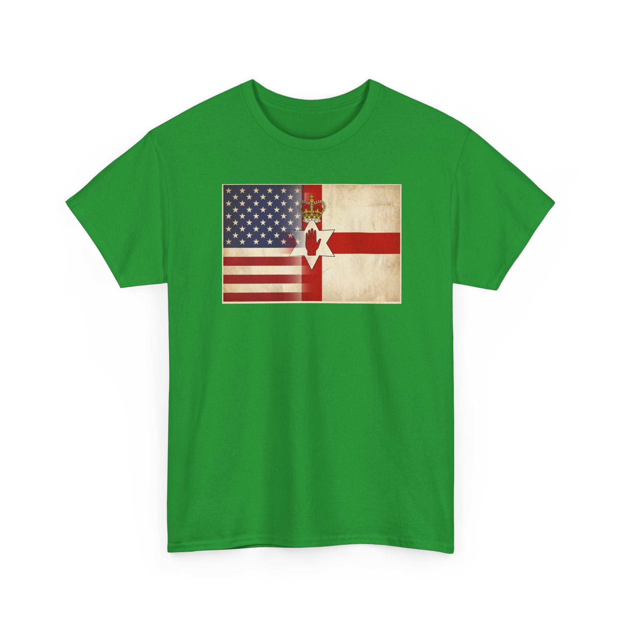 USA / Northern Ireland Flag T-Shirt – Vintage USA & Ulster Cross Tee