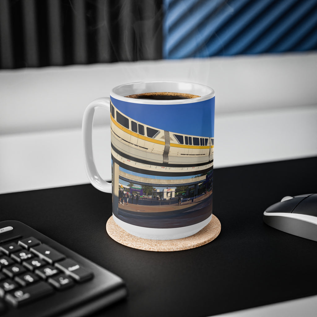 Magic Kingdom Monorail Scenic Ceramic Coffee Mug — 11oz & 15oz