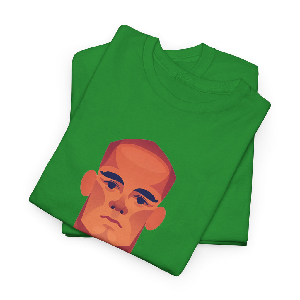 Vinny Kompany Manchester City Legend Minimalist Portrait Tee — Bold Stylized Face Graphic T-Shirt
