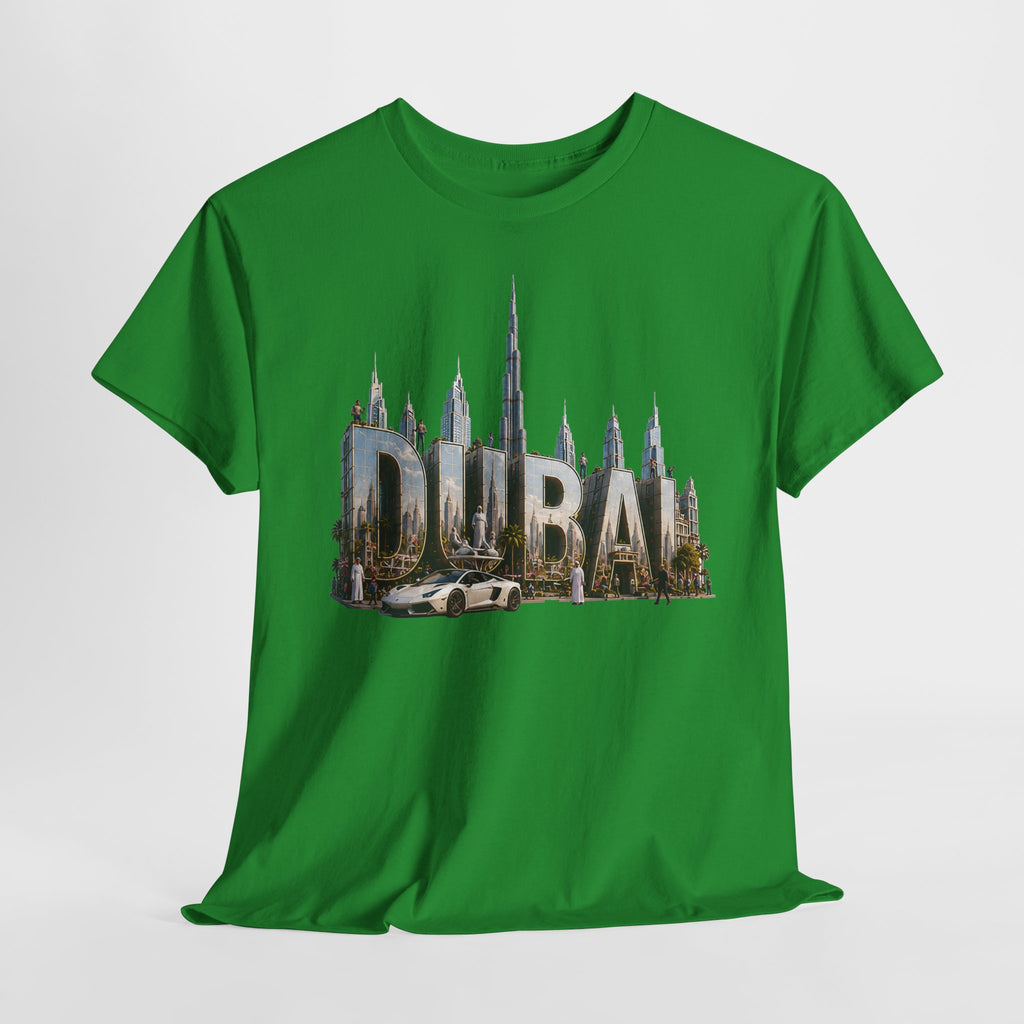 Dubai Skyline T-Shirt — Dubai Cityscape Graphic Tee with Burj Khalifa