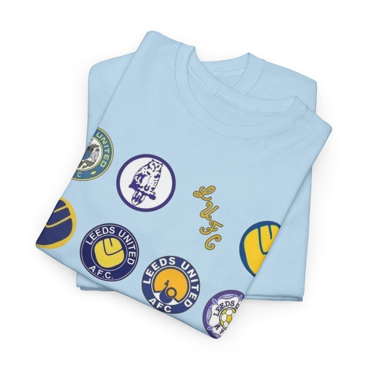 Leeds United Retro Crest Cotton T-Shirt — Vintage Football Club Emblem Tee