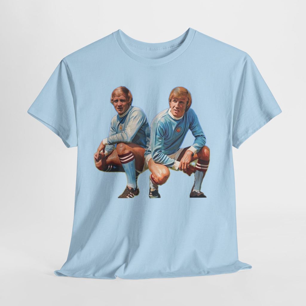 Franny Lee and Colin Bell Manchester City Retro Soccer Players T‑Shirt — Vintage Football Graphic Tee