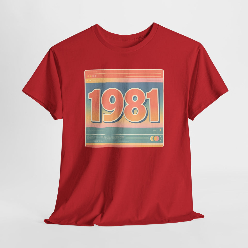 Vintage 1981 Retro Tee — 40th Birthday Gift Shirt