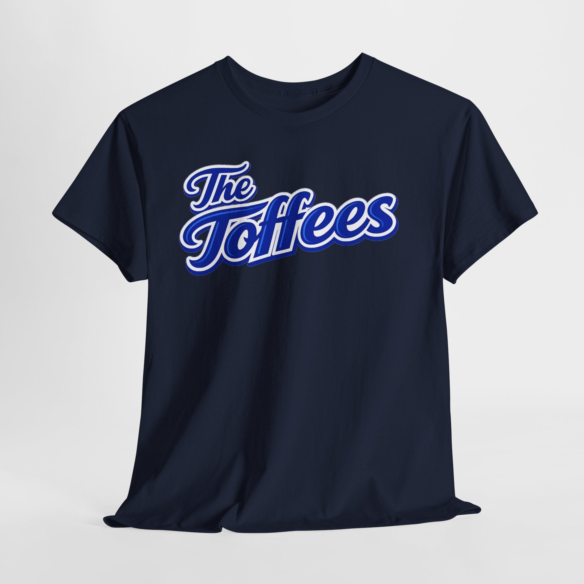 The Toffees Script Tee — Vintage Blue Logo T-Shirt