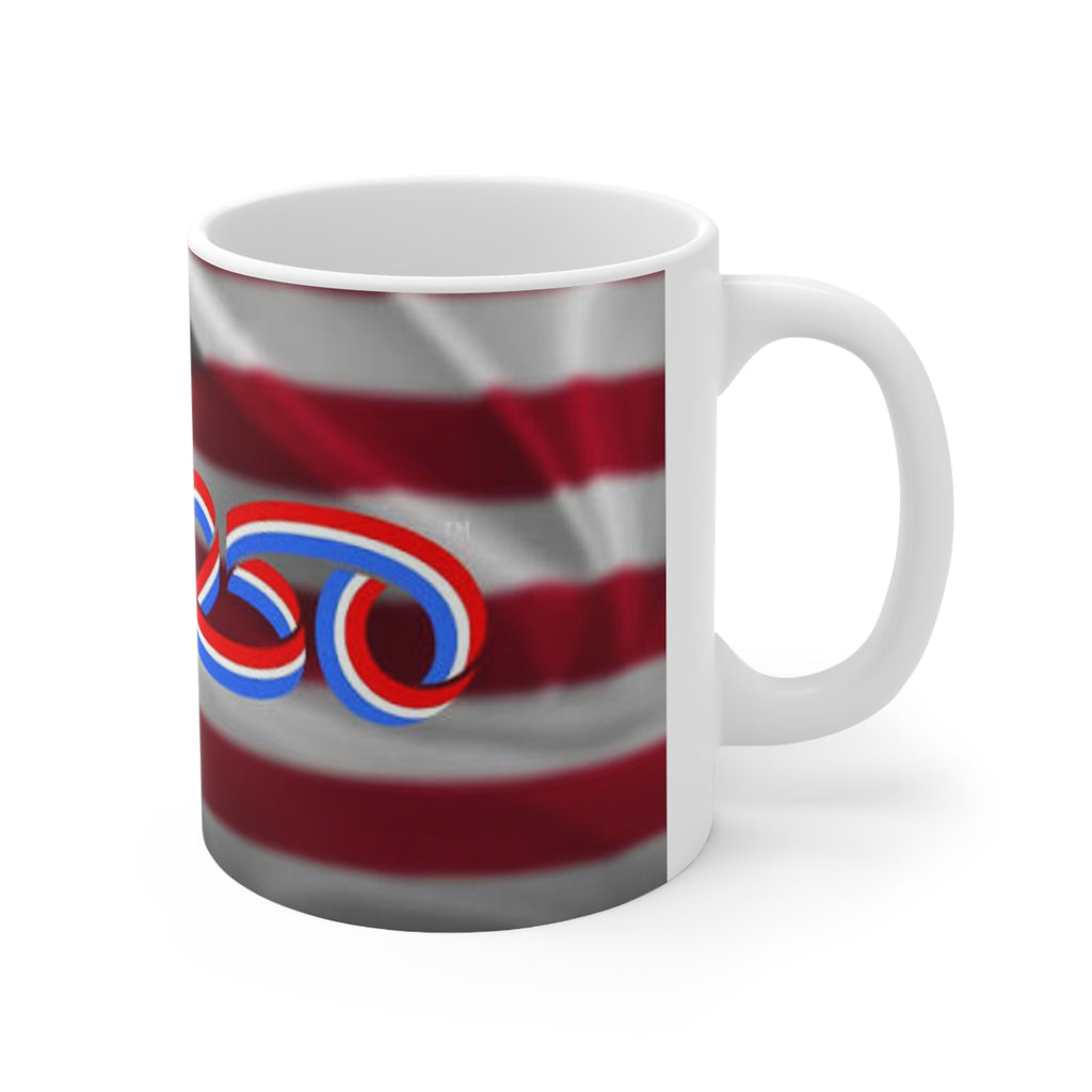 America 2024 Flag Coffee Mug — Patriotic 11oz & 15oz Ceramic Cup