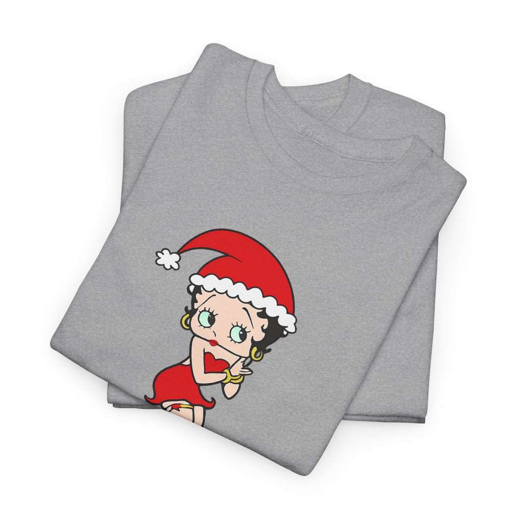 Christmas Betty Boop Tee - 'Merry Christmas' Holiday Graphic Shirt