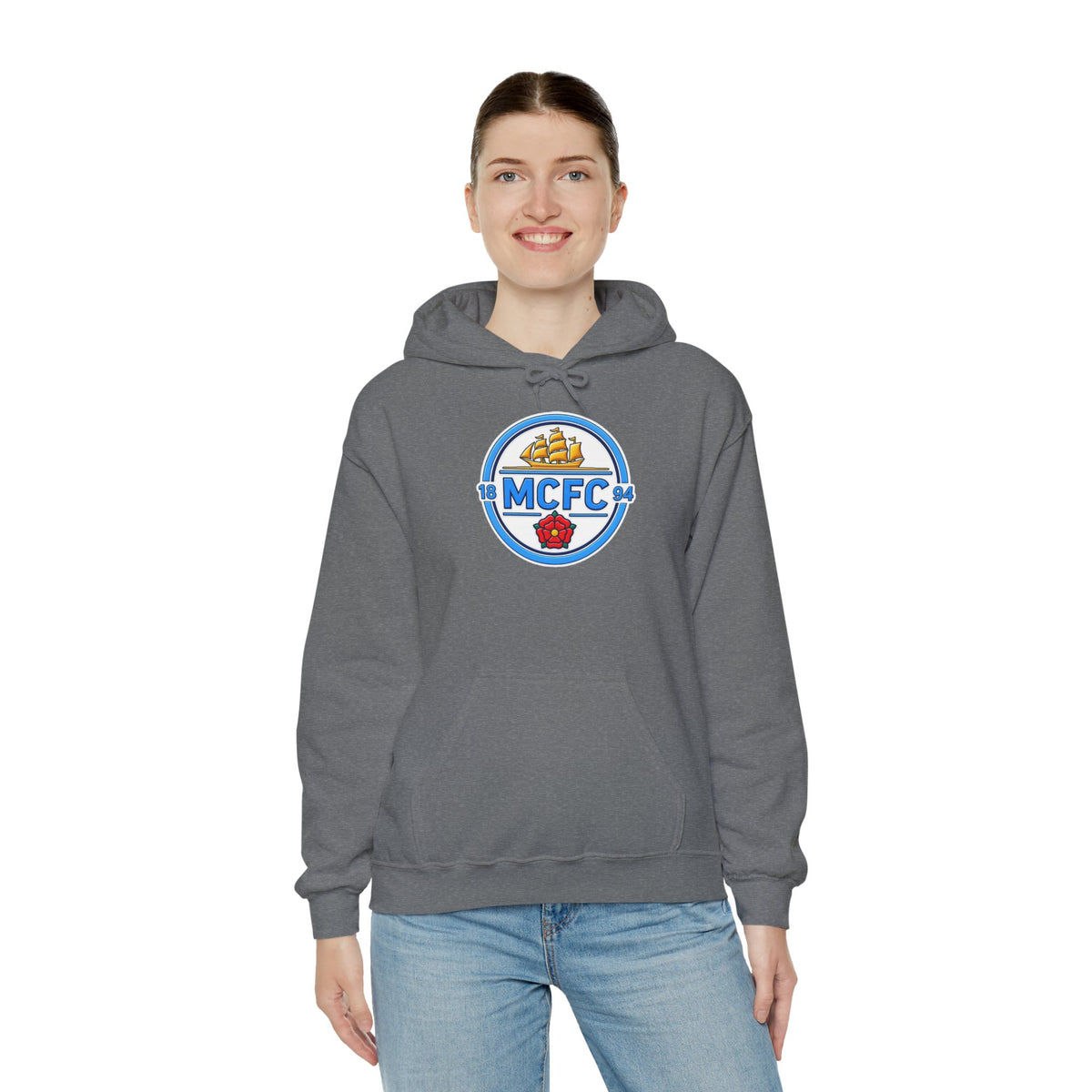 MCFC Logo Hoodie – Vintage Football Club Crest Pullover