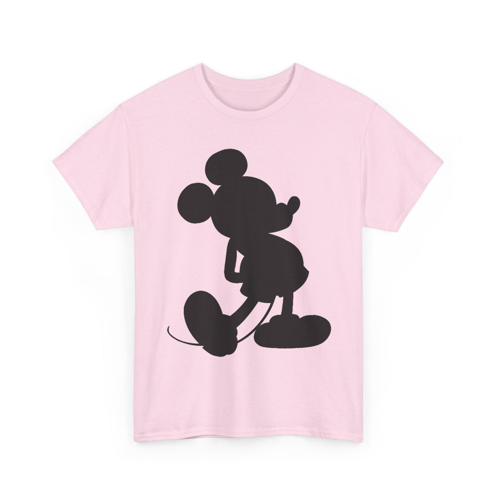 Mickey Mouse Silhouette Graphic Tee — Retro Cartoon Shadow T-Shirt