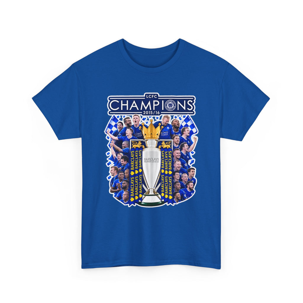 Leicester City 2015/2016 Champions Trophy Soccer T-Shirt — Team Victory Graphic Tee