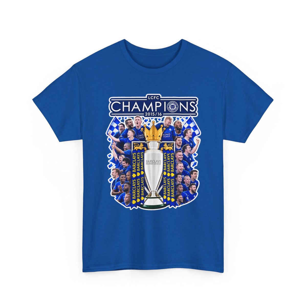 Leicester City 2015/2016 Champions Trophy Soccer T-Shirt — Team Victory Graphic Tee