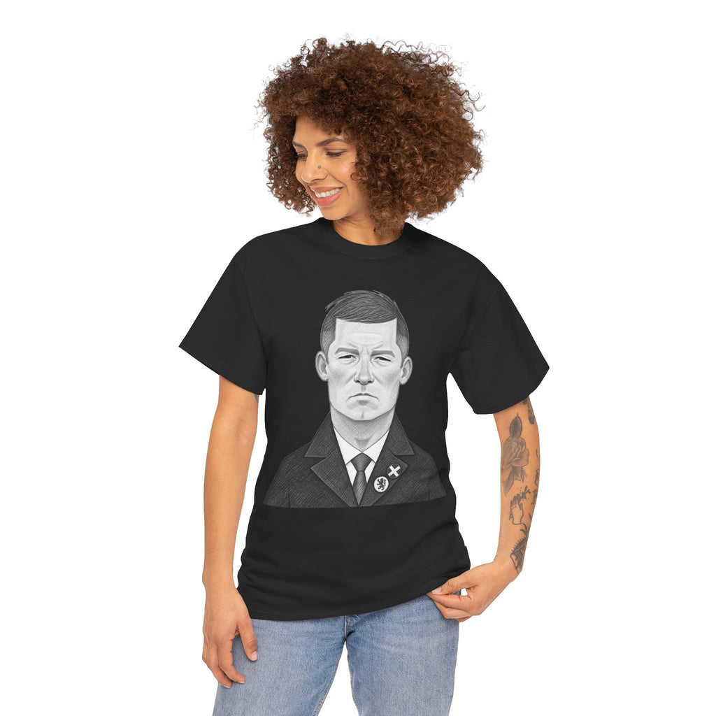Sir Alex Ferguson Cotton T-Shirt — Vintage Stoic Portrait Shirt