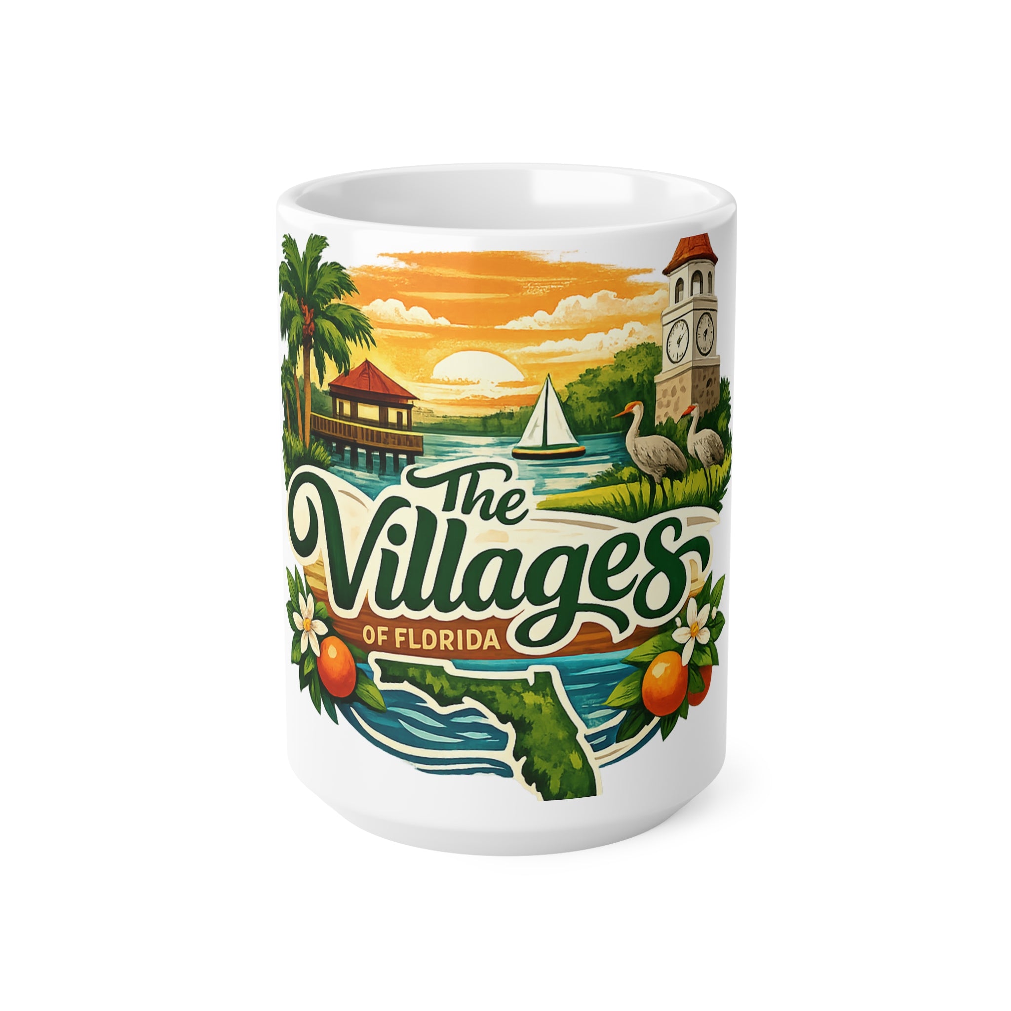 The Villages of Florida Ceramic Coffee Cups, 11oz, 15oz