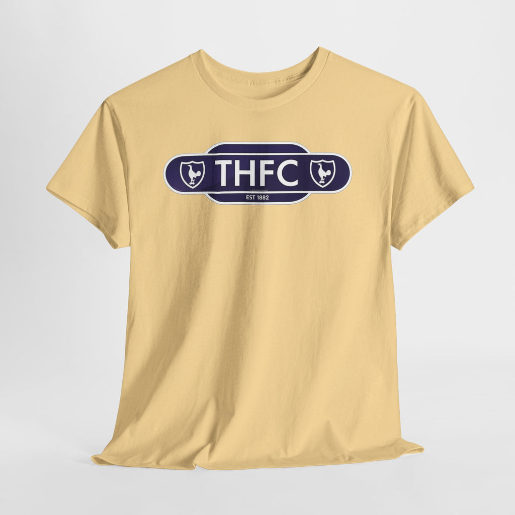 THFC Tottenham Hotspur Railway Sign T‑Shirt — Retro Football Club Tee