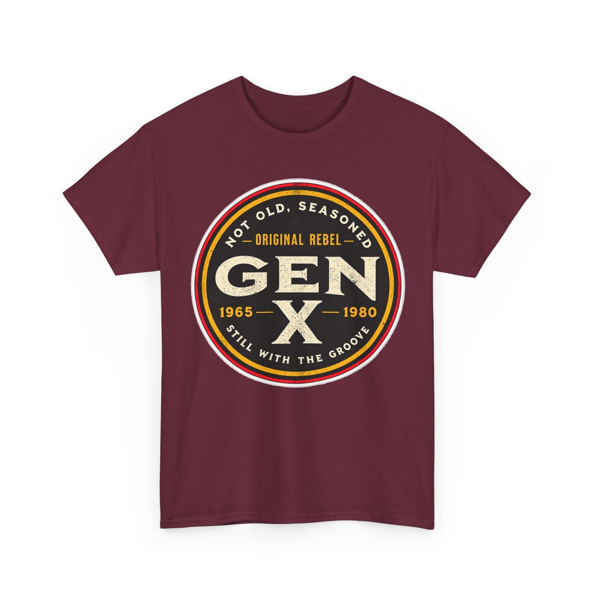 Gen X Tee - 'Not Old, Seasoned' Vintage Rebel Graphic T-Shirt (1965-1980)