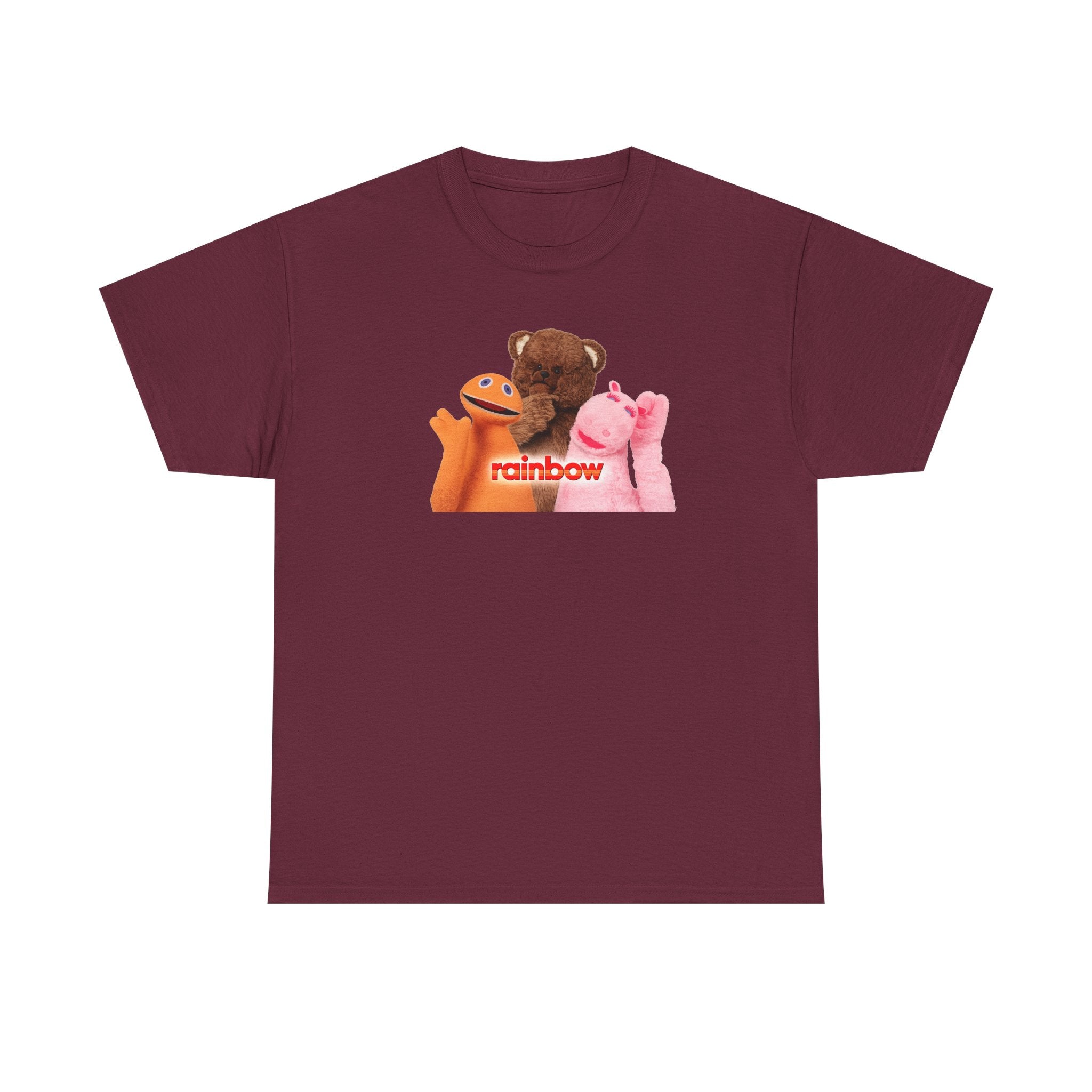 Rainbow Kids TV Zippy, George and Bungle Puppets T-Shirt — Cute Teddy & Hand Puppets Graphic Tee